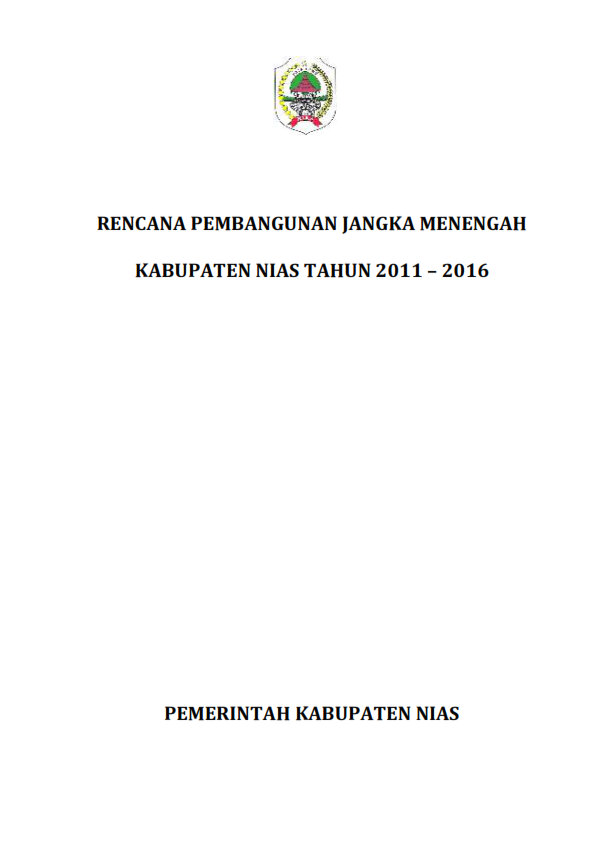 Peraturan Daerah Nomor 13 Tahun 2011 Tentang Rencana Pembangunan Jangka Menengah Daerah Tahun  2011 – 2016